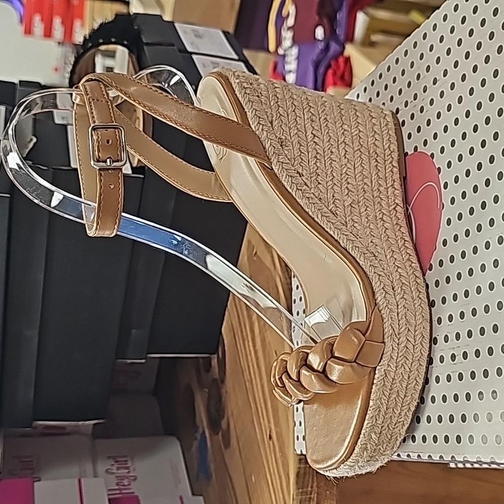 Fabulous Tan Espadrille Wedges